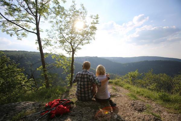 Wandern Albsteig Hohenurachsteig Aussichtsfels EppenzillFels